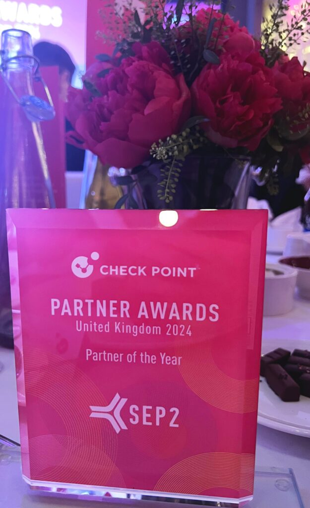 Check Point Partner of the Year Award 2024 Gala SEP2 Winner